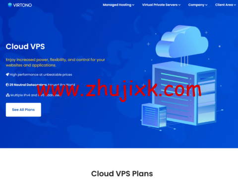 #闪购#Virtono：欧洲和美国 vps，4 折优惠，后 1 核/2GB 仅需€2.7/月，特价款€17.97/年，可选日本/新加坡/香港/美国/英国等 29 个数据中心