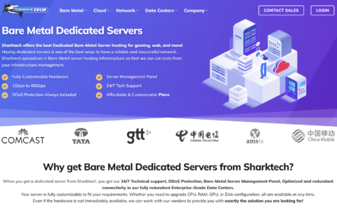 Sharktech：高防服务器，AMD EPYC 7702P/256GB/2TB NVMe/10Gbps 不限流量，9/月