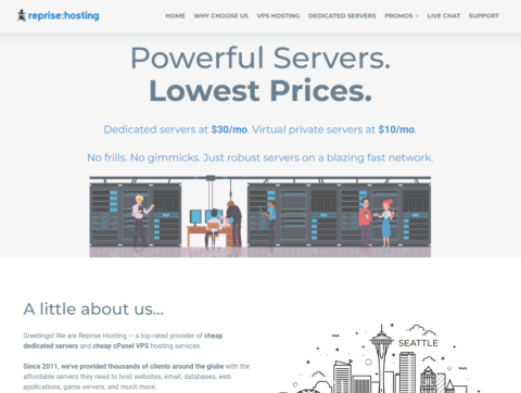 RepriseHosting：西雅图大硬盘独服，L5640/16G 内存/240G SSD+8TB HDD/1Gbps 带宽，/月