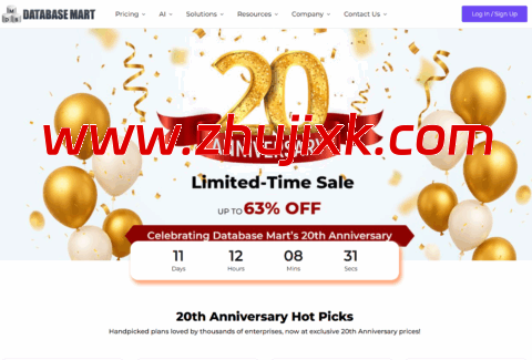 Database Mart：20 周年庆美国 VPS/GPU 服务器.58/月起，低至 4 折续费同价，原生 IP 不限流