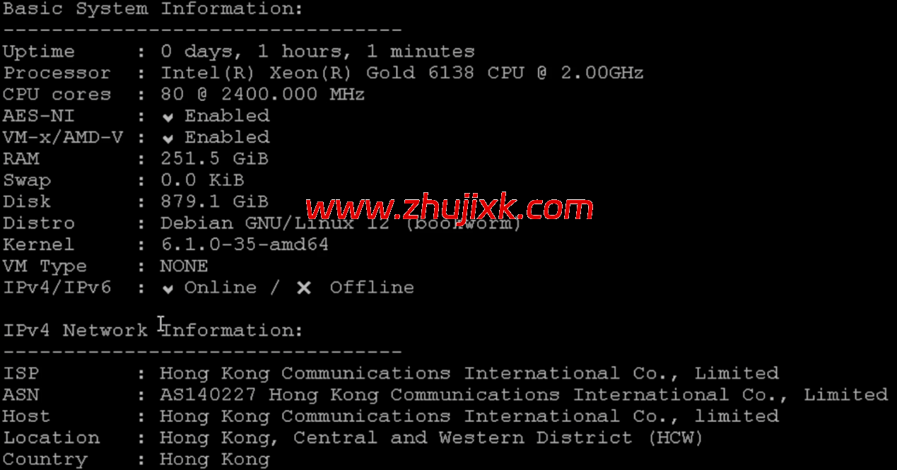 华纳云：香港服务器上新，仅 1880 元/月，Gold 6138 处理器、1T NVMe，CN2 GIA/大陆优化双网可选（含测评）