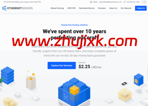 EtherNetservers：1 核/1GB/25G SSD/2TB@10Gbps 带宽， width=