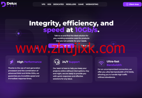 DeluxHost： 荷兰 VPS，AMD EPYC 7551P @1 核/1GB/20GBNVMe/不限流量/1Gbps-10Gbps 带宽，€9/年起