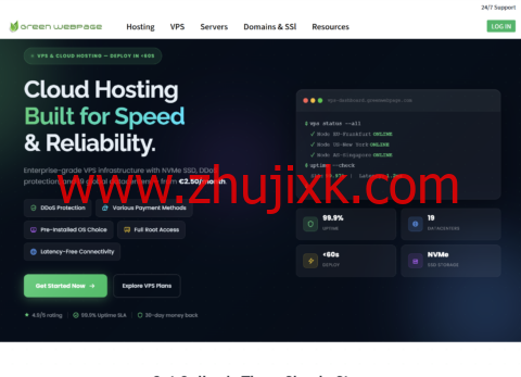 GreenWebPage:VPS 主机优惠,1 核/1GB/20GB SSD/1TB/1Gbps 带宽,年付€14.99,香港/日本/美国/英国/荷兰/德国机房 GreenWebPage:VPS 主机优惠,1 核/1GB/20GB SSD/1TB/1Gbps 带宽,年付€14.99,香港/日本/美国/英国/荷兰/德国机房